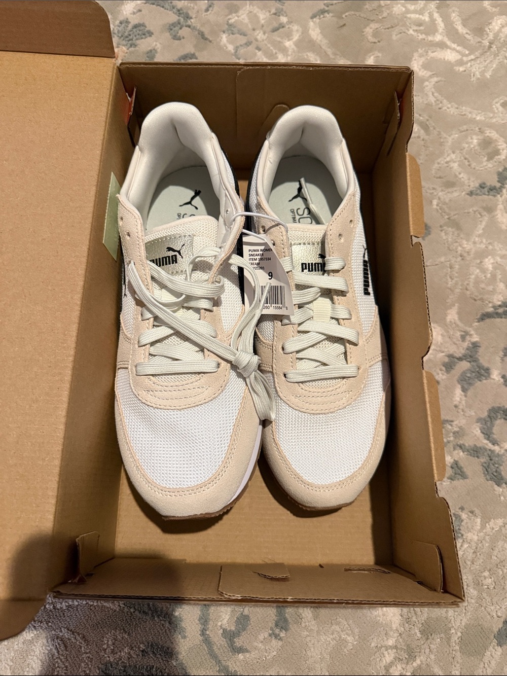 Puma Women’s White & Beige Casual Sneakers